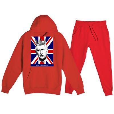 King Charles Iii Gift Union Jack Royal Family Gift Premium Hooded Sweatsuit Set