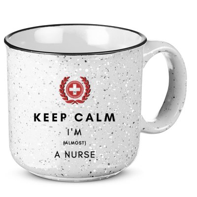 Keep Calm Im Almost A Nurse Registered Nurse Gift 15oz Campfire Ceramic Mug