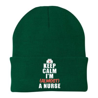 Keep Calm Im Almost A Nurse Cute Gift Funny Nurse Cute Gift Knit Cap Winter Beanie