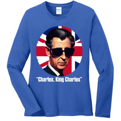 King Charles III Royal Coronation Funny British UK Souvenir Ladies Long Sleeve Shirt