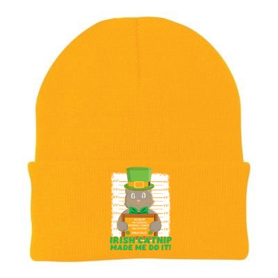 Kawaii Cat Irish Cat Catnip Meow Happy Saint Patrick Day Gift Knit Cap Winter Beanie