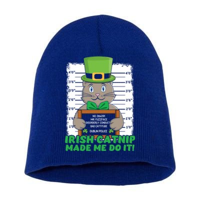 Kawaii Cat Irish Cat Catnip Meow Happy Saint Patrick Day Gift Short Acrylic Beanie