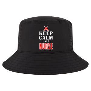 Keep Calm Im A Nurse Funny Quotes Gift Cool Comfort Performance Bucket Hat