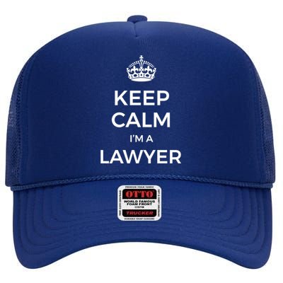 Keep Calm I'm A Lawyer Cool Gift High Crown Mesh Back Trucker Hat