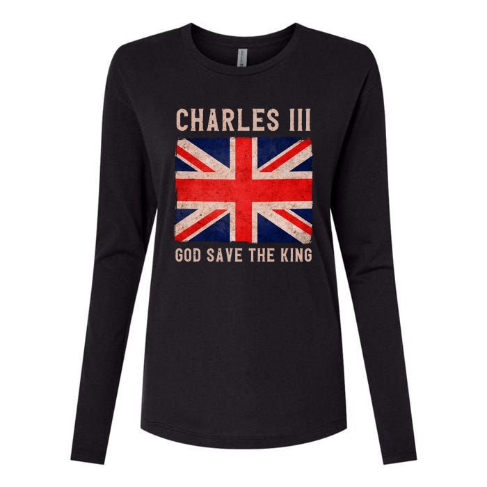 King Charles III God Save The King Monarchy UK Womens Cotton Relaxed Long Sleeve T-Shirt