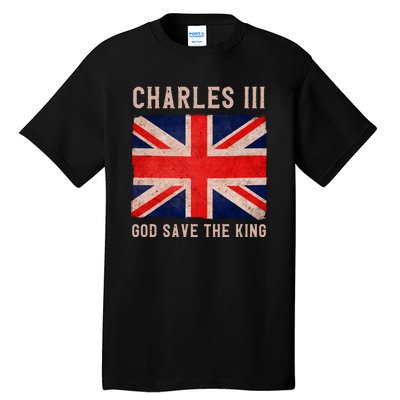 King Charles III God Save The King Monarchy UK Tall T-Shirt