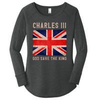 King Charles III God Save The King Monarchy UK Women's Perfect Tri Tunic Long Sleeve Shirt