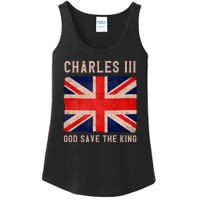 King Charles III God Save The King Monarchy UK Ladies Essential Tank