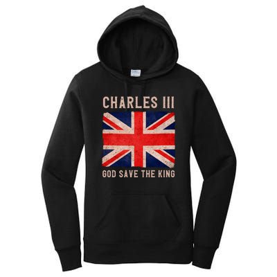 King Charles III God Save The King Monarchy UK Women's Pullover Hoodie