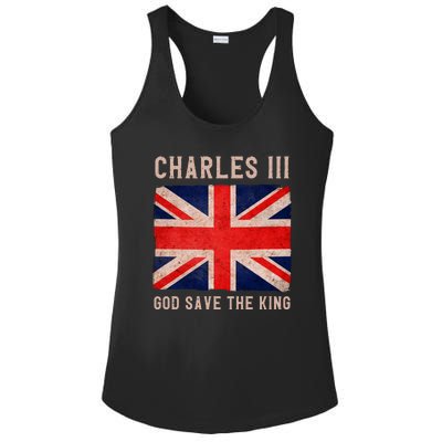 King Charles III God Save The King Monarchy UK Ladies PosiCharge Competitor Racerback Tank