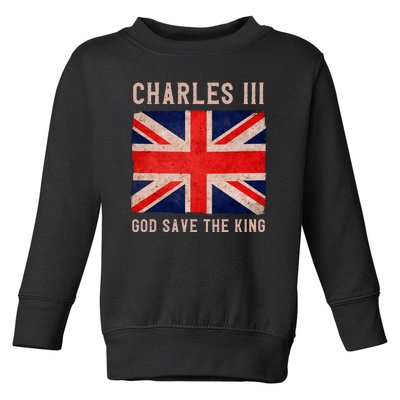 King Charles III God Save The King Monarchy UK Toddler Sweatshirt