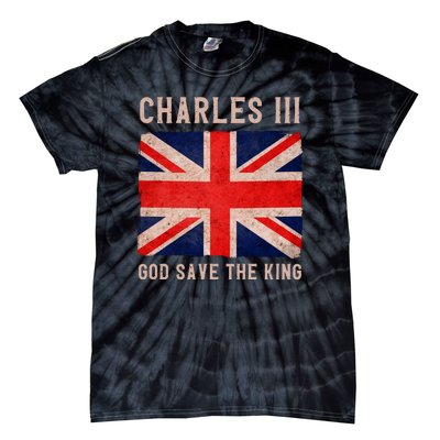 King Charles III God Save The King Monarchy UK Tie-Dye T-Shirt