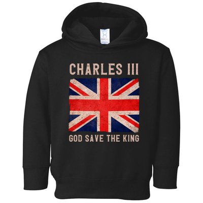 King Charles III God Save The King Monarchy UK Toddler Hoodie