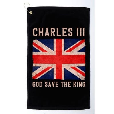 King Charles III God Save The King Monarchy UK Platinum Collection Golf Towel