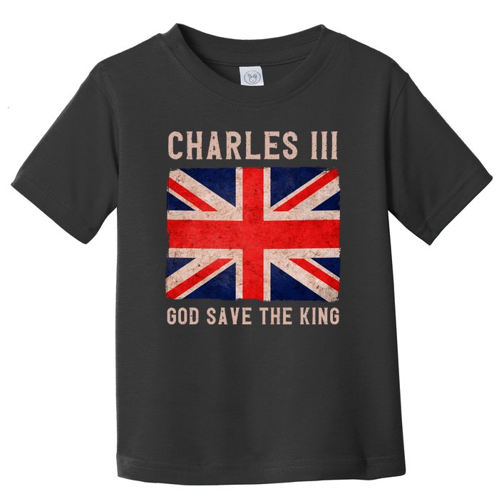 King Charles III God Save The King Monarchy UK Toddler T-Shirt