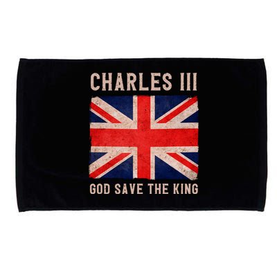 King Charles III God Save The King Monarchy UK Microfiber Hand Towel