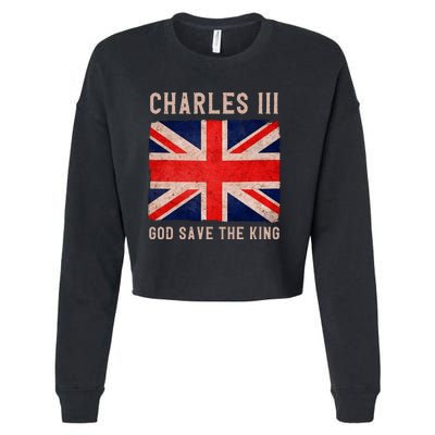 King Charles III God Save The King Monarchy UK Cropped Pullover Crew