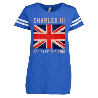 King Charles III God Save The King Monarchy UK Enza Ladies Jersey Football T-Shirt