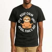 Keep Calm Its Only April Fools Day Cat For Humor Lovers Tall T-Shirt