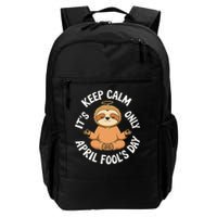 Keep Calm Its Only April Fools Day Cat For Humor Lovers Backpack