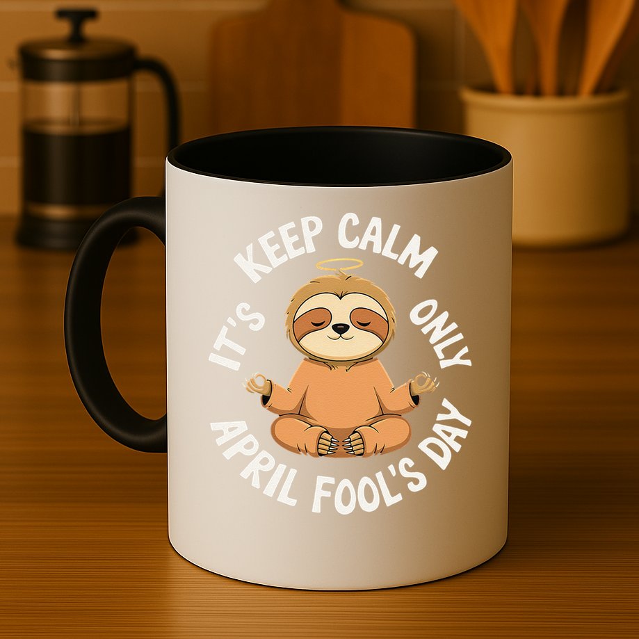 Keep Calm Its Only April Fools Day Cat For Humor Lovers Mug
