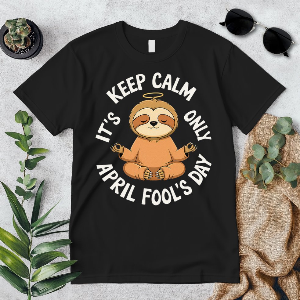 Keep Calm Its Only April Fools Day Cat For Humor Lovers Premium T-Shirt