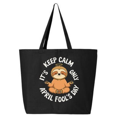 Keep Calm Its Only April Fools Day Cat For Humor Lovers 25L Jumbo Tote