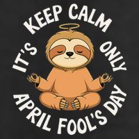 Keep Calm Its Only April Fools Day Cat For Humor Lovers 25L Jumbo Tote