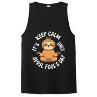 Keep Calm Its Only April Fools Day Cat For Humor Lovers PosiCharge Competitor Tank