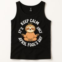 Keep Calm Its Only April Fools Day Cat For Humor Lovers Tank Top