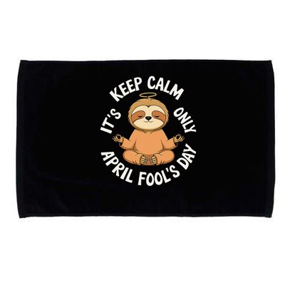 Keep Calm Its Only April Fools Day Cat For Humor Lovers Microfiber Hand Towel