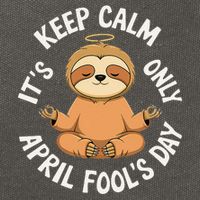 Keep Calm Its Only April Fools Day Cat For Humor Lovers Cotton Canvas Backpack