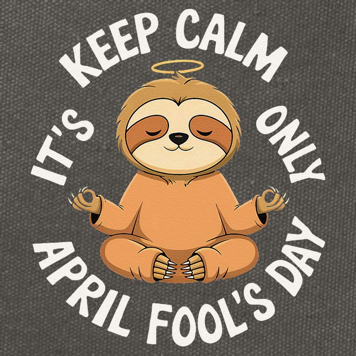 Keep Calm Its Only April Fools Day Cat For Humor Lovers Cotton Canvas Backpack
