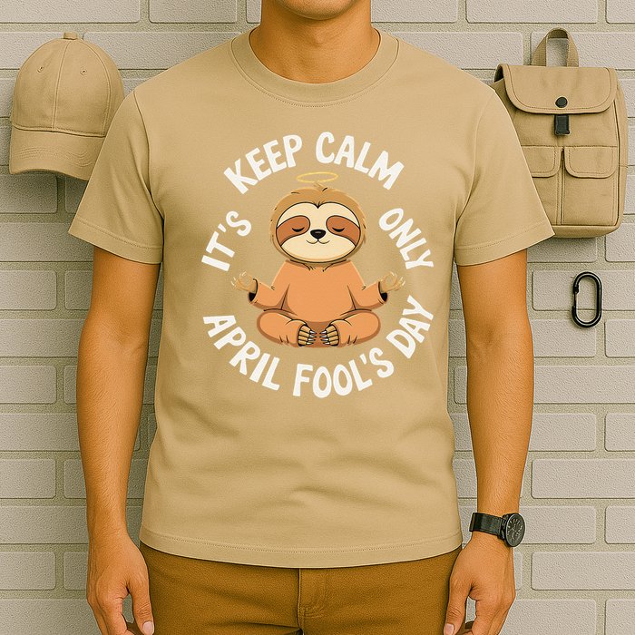 Keep Calm Its Only April Fools Day Cat For Humor Lovers T-Shirt