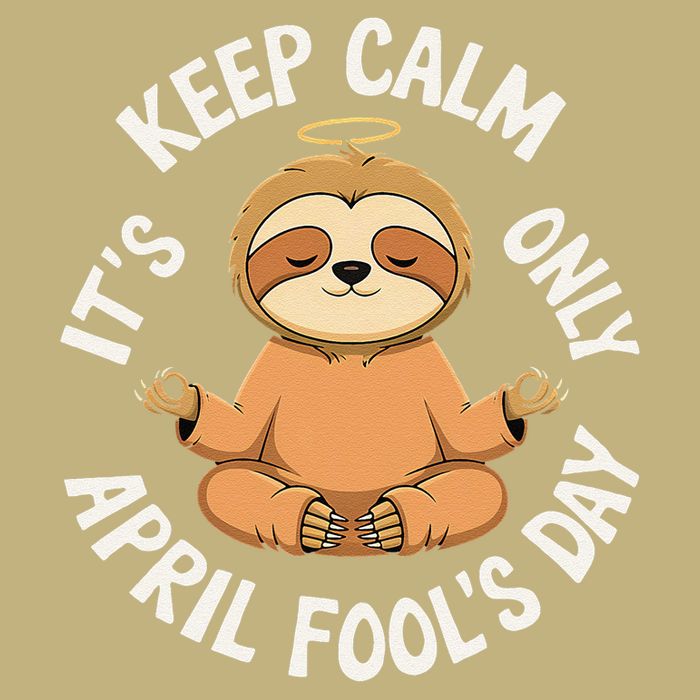 Keep Calm Its Only April Fools Day Cat For Humor Lovers Button