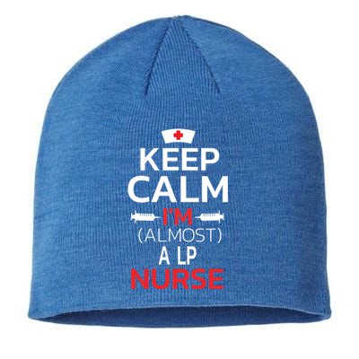 Keep Calm Im Almost A Lp Nurse Cute Gift Sustainable Beanie