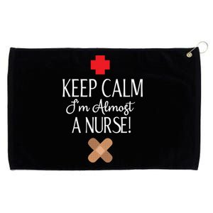 Keep Calm Im Almost A Nurse Funny Student Nurse Gift Grommeted Golf Towel