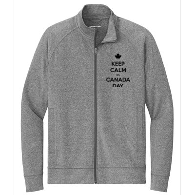 Keep Calm Its Canada Day Stretch Full-Zip Cadet Jacket