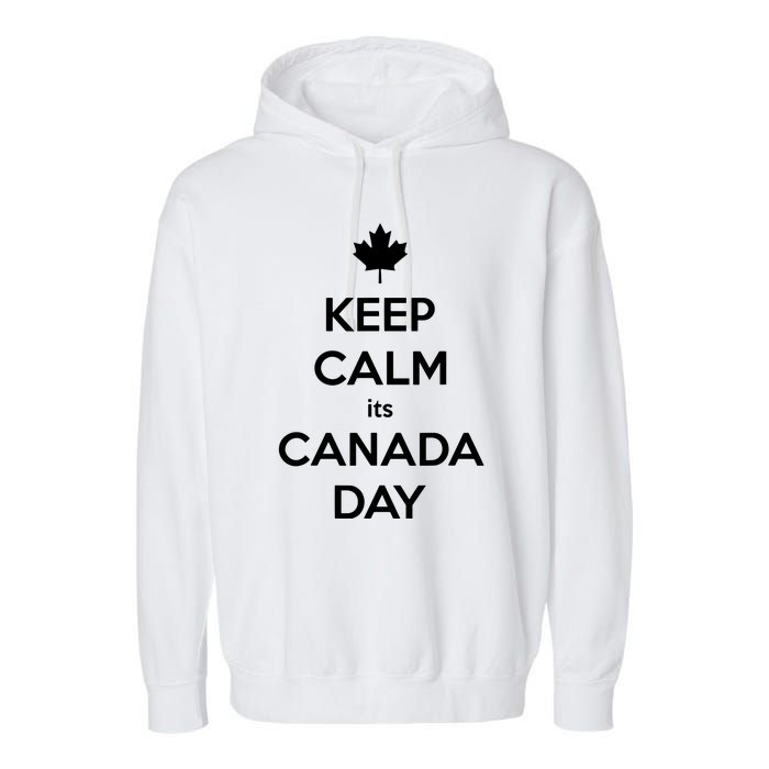 Keep Calm Its Canada Day Garment-Dyed Fleece Hoodie