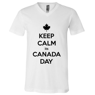 Keep Calm Its Canada Day V-Neck T-Shirt