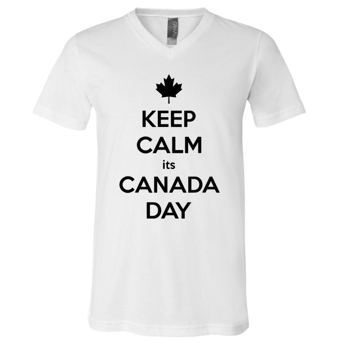 Keep Calm Its Canada Day V-Neck T-Shirt