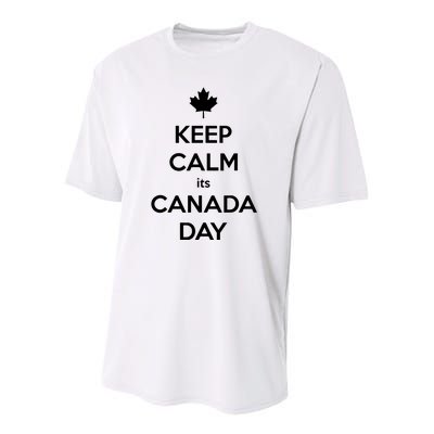 Keep Calm Its Canada Day Youth Performance Sprint T-Shirt