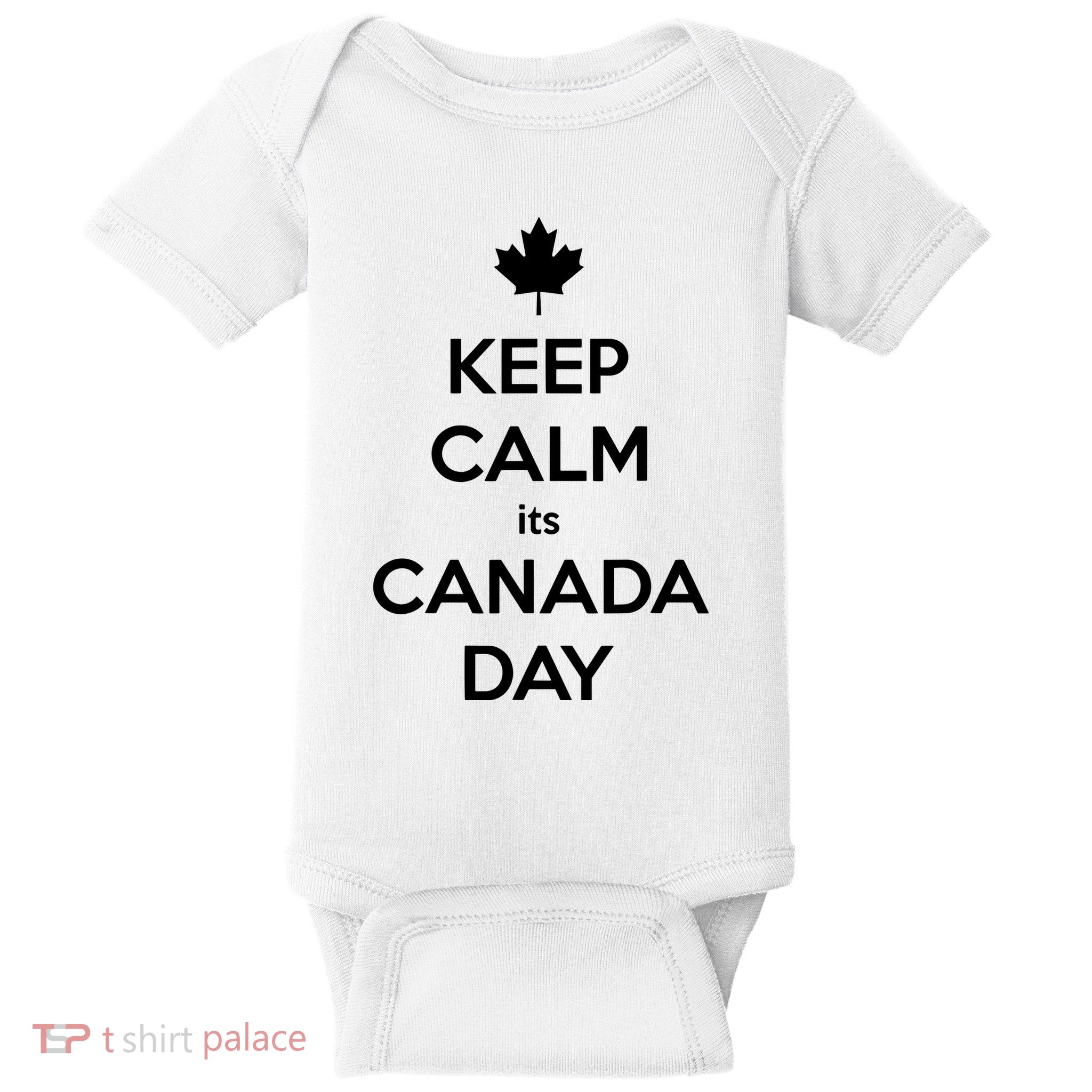 Keep Calm Its Canada Day Baby Bodysuit