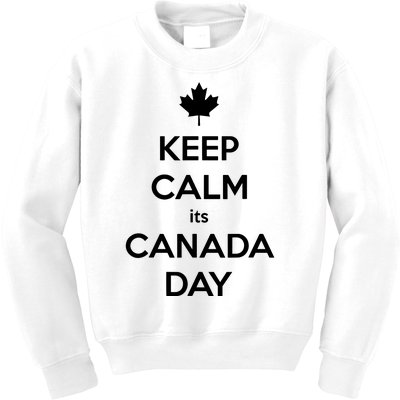 Keep Calm Its Canada Day Kids Sweatshirt