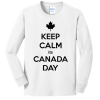 Keep Calm Its Canada Day Kids Long Sleeve Shirt