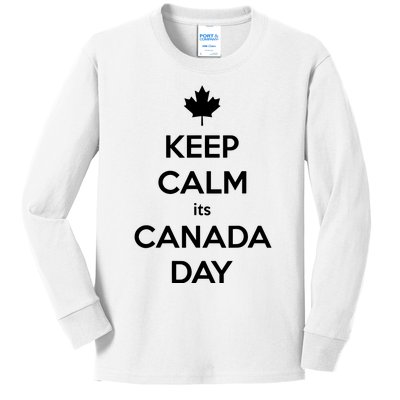 Keep Calm Its Canada Day Kids Long Sleeve Shirt