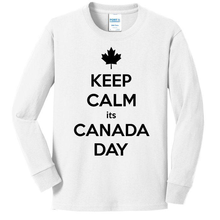 Keep Calm Its Canada Day Kids Long Sleeve Shirt