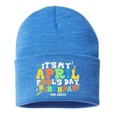 Keep Calm It's Only April Fool's Day Sustainable Knit Beanie