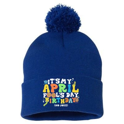 Keep Calm It's Only April Fool's Day Pom Pom 12in Knit Beanie