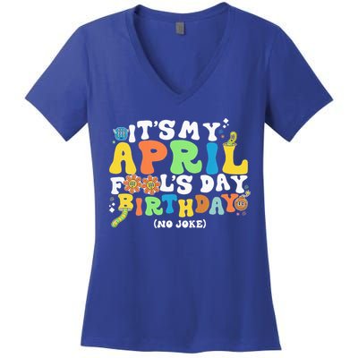 Keep Calm It's Only April Fool's Day Women's V-Neck T-Shirt